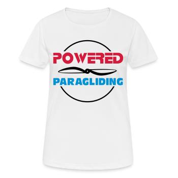 powered paragliding - Frauen T-Shirt atmungsaktiv - Weiß - Vorne - AI Model Female 172 dark (172cm)