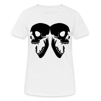 skulls - Frauen T-Shirt atmungsaktiv - Weiß - Vorne - AI Model Female 172 dark (172cm)