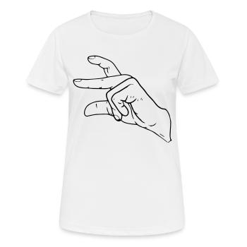 Eastcoast Hand (dh) - Frauen T-Shirt atmungsaktiv - Weiß - Vorne - AI Model Female 172 dark (172cm)