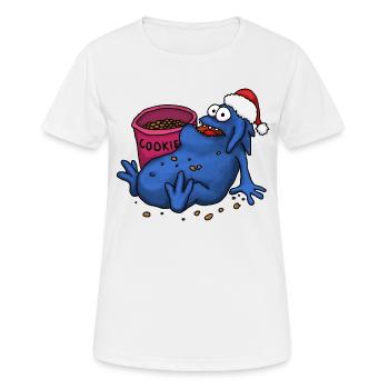 Kobold Cookies Weihnacht - Frauen T-Shirt atmungsaktiv - Weiß - Vorne - AI Model Female 172 dark (172cm)