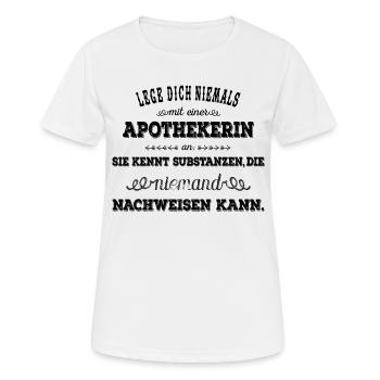 Apothekerin Black - Frauen T-Shirt atmungsaktiv - Weiß - Vorne - AI Model Female 172 dark (172cm)