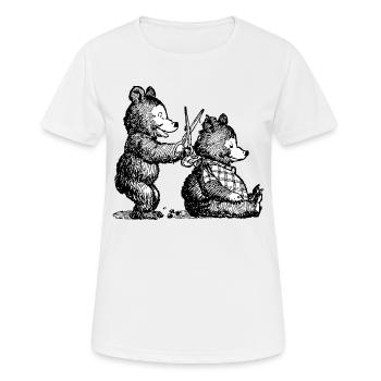 hairdresser barber barbier friseur coiffeur bart b - Frauen T-Shirt atmungsaktiv - Weiß - Vorne - AI Model Female 172 dark (172cm)