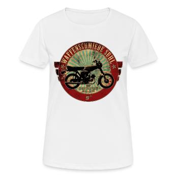 Simson S51 - Frauen T-Shirt atmungsaktiv - Weiß - Vorne - AI Model Female 172 dark (172cm)