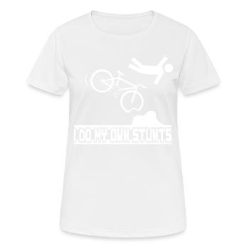 Je fais mes propres cascades - T-shirt respirant Femme - blanc - Devant - AI Model Female 172 dark (172cm)