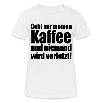 Donnez-moi mon café ...! - T-shirt respirant Femme - blanc - Devant - AI Model Female 172 dark (172cm)