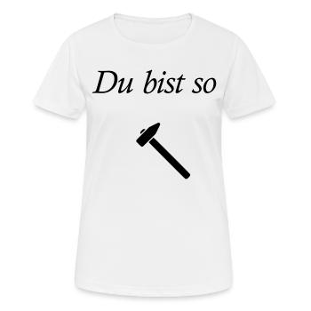 Hammer - Frauen T-Shirt atmungsaktiv - Weiß - Vorne - AI Model Female 172 dark (172cm)
