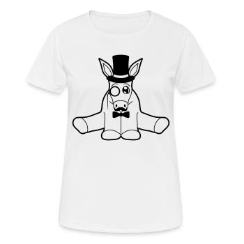 riche monsieur monsieur moustache moustache mono - T-shirt respirant Femme - blanc - Devant - AI Model Female 172 dark (172cm)
