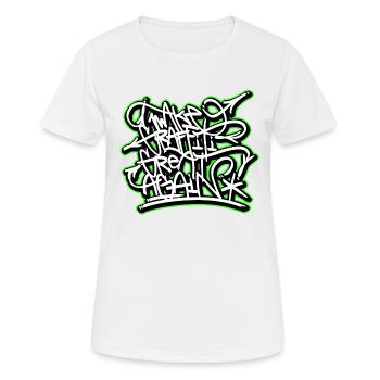 make graffiti great again sprayer cadeau - T-shirt respirant Femme - blanc - Devant - AI Model Female 172 dark (172cm)