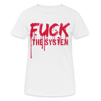 pulvériser des gouttes de sang graffiti rebelle baiser le sy - T-shirt respirant Femme - blanc - Devant - AI Model Female 172 dark (172cm)