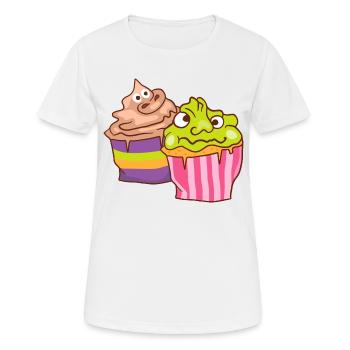 Halloween cupcake muffin cake baking sweets - Women's Breathable T-Shirt - white - Front - AI Model Female 172 dark (172cm)