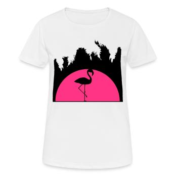 sonnenaufgang urlaub palmen miami ferien sonne som - Frauen T-Shirt atmungsaktiv - Weiß - Vorne - AI Model Female 172 dark (172cm)