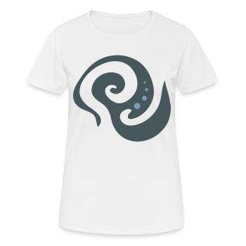 Graue Spirale - Frauen T-Shirt atmungsaktiv - Weiß - Vorne - AI Model Female 172 dark (172cm)