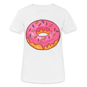 Donuts Confiserie Cookie Törtchen Kuchen Torten - Frauen T-Shirt atmungsaktiv - Weiß - Vorne - AI Model Female 172 dark (172cm)