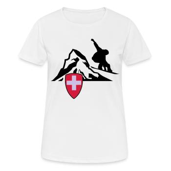 Matterhorn Zermatt Suisse - T-shirt respirant Femme - blanc - Devant - AI Model Female 172 dark (172cm)