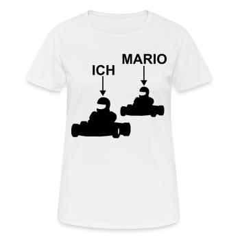 go kart ich mario - Frauen T-Shirt atmungsaktiv - Weiß - Vorne - AI Model Female 172 dark (172cm)