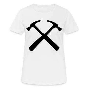 charpentier menuisier bricoleur - T-shirt respirant Femme - blanc - Devant - AI Model Female 172 dark (172cm)
