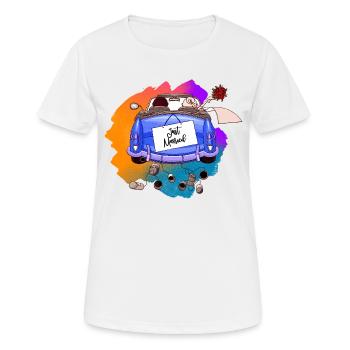 Gerade verheiratet - Frauen T-Shirt atmungsaktiv - Weiß - Vorne - AI Model Female 172 dark (172cm)
