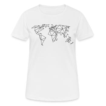 Erde - Frauen T-Shirt atmungsaktiv - Weiß - Vorne - AI Model Female 172 dark (172cm)