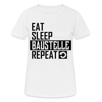 Baustelle - Frauen T-Shirt atmungsaktiv - Weiß - Vorne - AI Model Female 172 dark (172cm)