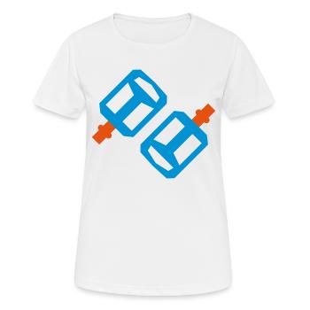 Conception de matériel de vélo cool - T-shirt respirant Femme - blanc - Devant - AI Model Female 172 dark (172cm)