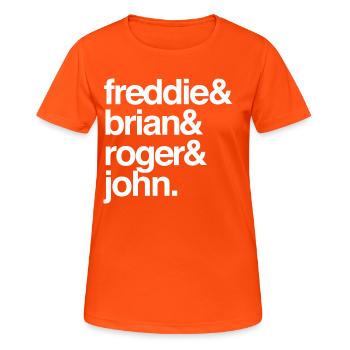 KÖNIGIN PERSONAL - Frauen T-Shirt atmungsaktiv - Neonorange - Vorne - AI Model Female 172 dark (172cm)