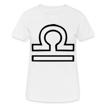 Waage Sternzeichen - Frauen T-Shirt atmungsaktiv - Weiß - Vorne - AI Model Female 172 dark (172cm)