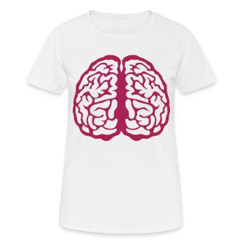 Gehirn Gehirn Gesicht 3 8 - Frauen T-Shirt atmungsaktiv - Weiß - Vorne - AI Model Female 172 dark (172cm)