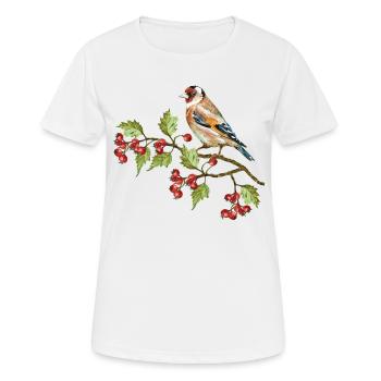 Colorful bird - Women's Breathable T-Shirt - white - Front - AI Model Female 172 dark (172cm)