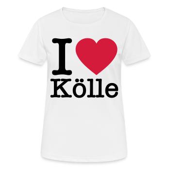 J'aime Cologne - Kölle - Colonia - T-shirt respirant Femme - blanc - Devant - AI Model Female 172 dark (172cm)