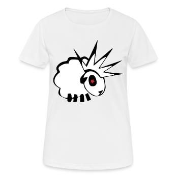 OVEJA PUNK - Frauen T-Shirt atmungsaktiv - Weiß - Vorne - AI Model Female 172 dark (172cm)