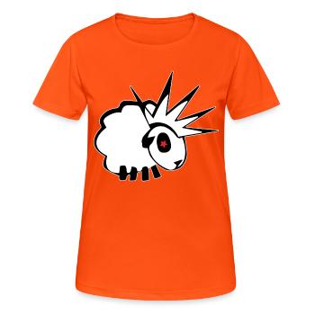 OVEJA PUNK - T-shirt respirant Femme - orange néon - Devant - AI Model Female 172 dark (172cm)