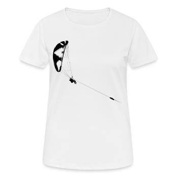 Gleitschirm Schlepp - Frauen T-Shirt atmungsaktiv - Weiß - Vorne - AI Model Female 172 dark (172cm)