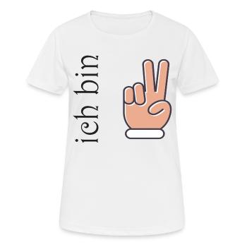 Ich bin 2 Zwei - Frauen T-Shirt atmungsaktiv - Weiß - Vorne - AI Model Female 172 dark (172cm)