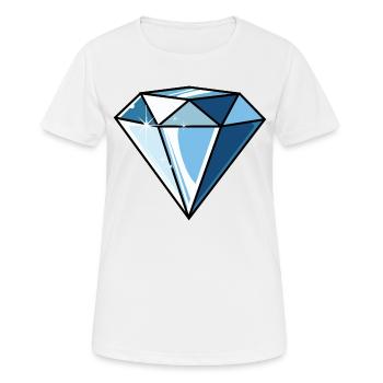 Diamant - Frauen T-Shirt atmungsaktiv - Weiß - Vorne - AI Model Female 172 dark (172cm)