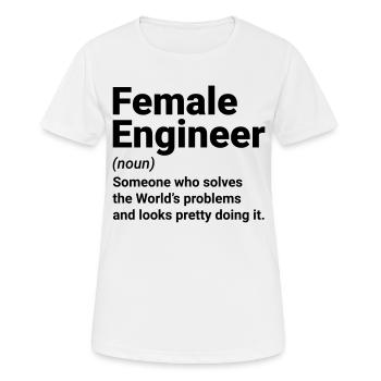 Ingenieurin Female Engineer Definition - Frauen T-Shirt atmungsaktiv - Weiß - Vorne - AI Model Female 172 dark (172cm)