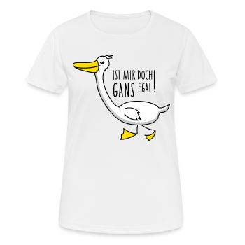 Lustige Gans mit Spruch - Frauen T-Shirt atmungsaktiv - Weiß - Vorne - AI Model Female 172 dark (172cm)