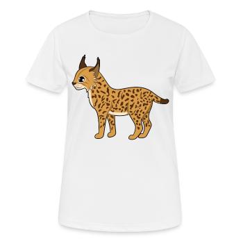 Luchs - Frauen T-Shirt atmungsaktiv - Weiß - Vorne - AI Model Female 172 dark (172cm)