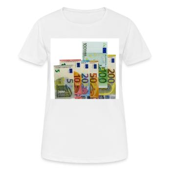 euro banknotes - Frauen T-Shirt atmungsaktiv - Weiß - Vorne - AI Model Female 172 dark (172cm)