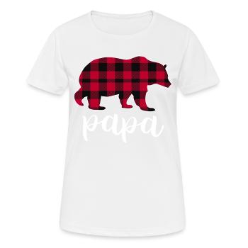 Papa Bear - Frauen T-Shirt atmungsaktiv - Weiß - Vorne - AI Model Female 172 dark (172cm)