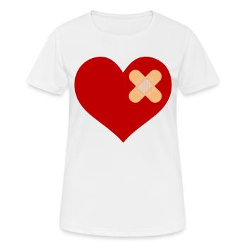 heartpatch - T-shirt respirant Femme - blanc - Devant - AI Model Female 172 dark (172cm)