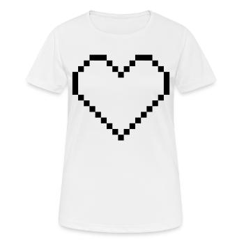 Cœur - T-shirt respirant Femme - blanc - Devant - AI Model Female 172 dark (172cm)