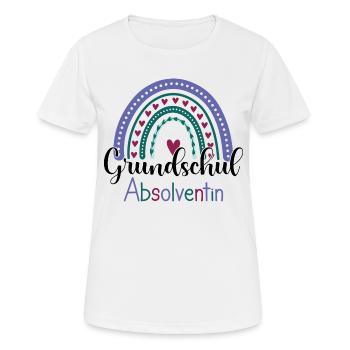 Grundschulabsolventin Abschied Grundschule Rainbow - Frauen T-Shirt atmungsaktiv - Weiß - Vorne - AI Model Female 172 dark (172cm)