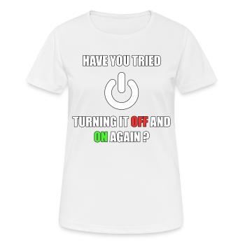 Informaticien Informaticien Programmeur informatique - T-shirt respirant Femme - blanc - Devant - AI Model Female 172 dark (172cm)