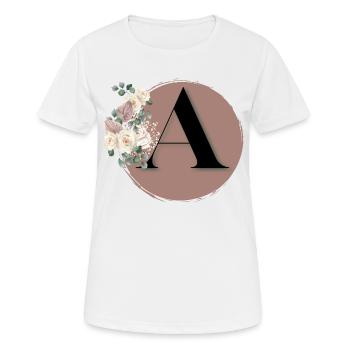 letter A - Women's Breathable T-Shirt - white - Front - AI Model Female 172 dark (172cm)