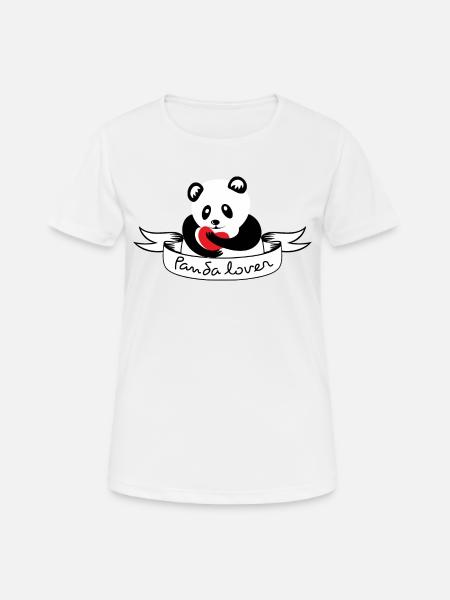 i love panda - Women's Breathable T-Shirt - white