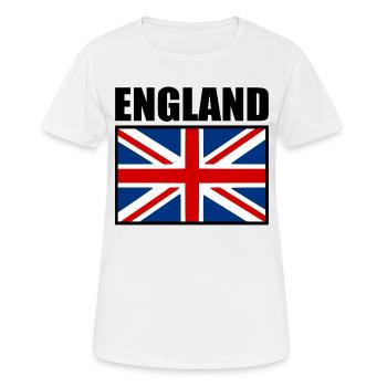 England - Women's Breathable T-Shirt - white - Front - AI Model Female 172 dark (172cm)