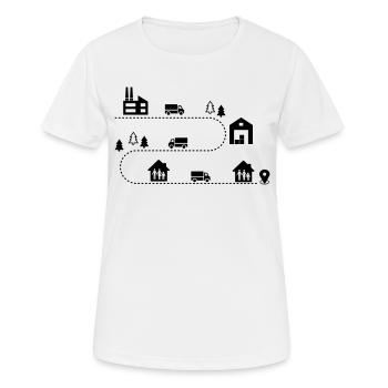 Logistik - Frauen T-Shirt atmungsaktiv - Weiß - Vorne - AI Model Female 172 dark (172cm)