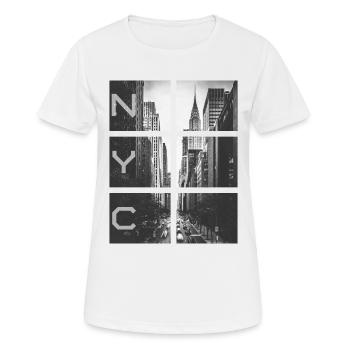 Places de New York - T-shirt respirant Femme - blanc - Devant - AI Model Female 172 dark (172cm)