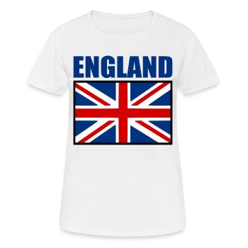 England - Women's Breathable T-Shirt - white - Front - AI Model Female 172 dark (172cm)