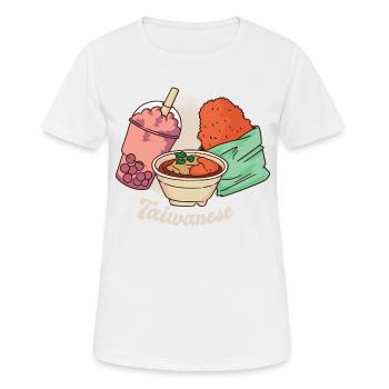 Taiwan National Dish Taiwanese Food Taiwanese - Women's Breathable T-Shirt - white - Front - AI Model Female 172 dark (172cm)